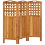 Biombo de 3 paneles de madera maciza de acacia 121,5x2x115 cm de vidaXL, Divisores de ambientes - Ref: Foro24-318546, Precio:...