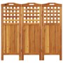 Biombo de 3 paneles de madera maciza de acacia 121,5x2x115 cm de vidaXL, Divisores de ambientes - Ref: Foro24-318546, Precio:...