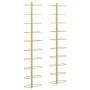 Botellero de pared para 10 botellas 2 unidades metal dorado de vidaXL, Botelleros - Ref: Foro24-340907, Precio: 117,04 €, Des...