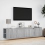 Mueble de TV de pared con luz LED gris Sonoma 180x31x39,5 cm en Muebles TV | Comprar online en Foru.es