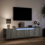Mueble de TV de pared con luz LED gris Sonoma 180x31x39,5 cm en Muebles TV | Comprar online en Foru.es