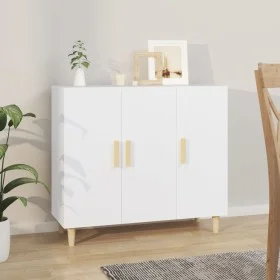 Engineered wood white sideboard 90x34x80 cm by vidaXL, Sideboards - Ref: Foro24-812492, Price: 112,83 €, Discount: %