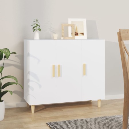 Aparador de madera de ingeniería blanco 90x34x80 cm de vidaXL, Aparadores - Ref: Foro24-812492, Precio: 114,61 €, Descuento: %