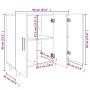 Aparador de madera de ingeniería blanco 90x34x80 cm de vidaXL, Aparadores - Ref: Foro24-812492, Precio: 114,61 €, Descuento: %