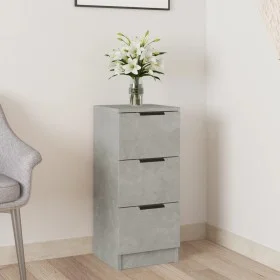 Aparador de madera contrachapada gris hormigón 30x30x70 cm de vidaXL, Aparadores - Ref: Foro24-811159, Precio: 45,45 €, Descu...
