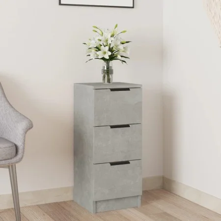Aparador de madera contrachapada gris hormigón 30x30x70 cm de vidaXL, Aparadores - Ref: Foro24-811159, Precio: 45,45 €, Descu...