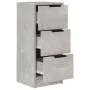 Aparador de madera contrachapada gris hormigón 30x30x70 cm de vidaXL, Aparadores - Ref: Foro24-811159, Precio: 45,45 €, Descu...