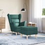 Sillón con reposapiés tela verde oscuro en Sillones | Comprar online en Foru.es