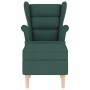Sillón con reposapiés tela verde oscuro en Sillones | Comprar online en Foru.es