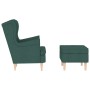Sillón con reposapiés tela verde oscuro en Sillones | Comprar online en Foru.es