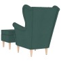 Sillón con reposapiés tela verde oscuro en Sillones | Comprar online en Foru.es