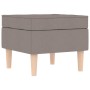 Sillón con taburete reposapiés de tela gris taupe en Sillones | Comprar online en Foru.es