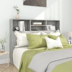 Mueble cabecero gris hormigón 140x19x103,5 cm de vidaXL, Cabeceros y pies de cama - Ref: Foro24-811866, Precio: 60,58 €, Desc...