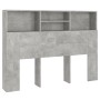 Mueble cabecero gris hormigón 140x19x103,5 cm de vidaXL, Cabeceros y pies de cama - Ref: Foro24-811866, Precio: 63,82 €, Desc...
