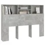 Mueble cabecero gris hormigón 140x19x103,5 cm de vidaXL, Cabeceros y pies de cama - Ref: Foro24-811866, Precio: 60,58 €, Desc...