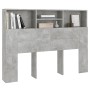 Mueble cabecero gris hormigón 140x19x103,5 cm de vidaXL, Cabeceros y pies de cama - Ref: Foro24-811866, Precio: 63,82 €, Desc...