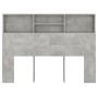Mueble cabecero gris hormigón 140x19x103,5 cm de vidaXL, Cabeceros y pies de cama - Ref: Foro24-811866, Precio: 63,82 €, Desc...