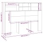 Mueble cabecero gris hormigón 140x19x103,5 cm de vidaXL, Cabeceros y pies de cama - Ref: Foro24-811866, Precio: 63,82 €, Desc...