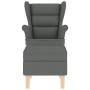 Sillón mecedora con taburete tela gris oscuro en Sillones | Comprar online en Foru.es