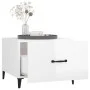Mesa de centro con patas de metal blanco brillante 50x50x40 cm de vidaXL, Mesas de centro - Ref: Foro24-812738, Precio: 39,64...