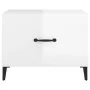 Mesa de centro con patas de metal blanco brillante 50x50x40 cm de vidaXL, Mesas de centro - Ref: Foro24-812738, Precio: 39,64...
