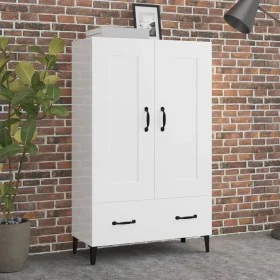 Aparador de madera contrachapada blanco brillante 70x31x115cm de vidaXL, Aparadores - Ref: Foro24-812579, Precio: 89,81 €, De...