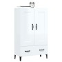 Aparador de madera contrachapada blanco brillante 70x31x115cm de vidaXL, Aparadores - Ref: Foro24-812579, Precio: 91,22 €, De...