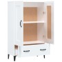 Aparador de madera contrachapada blanco brillante 70x31x115cm de vidaXL, Aparadores - Ref: Foro24-812579, Precio: 91,22 €, De...