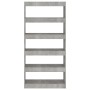 Estantería/divisor madera ingeniería gris hormigón 80x30x166 cm de vidaXL, Librerías y estanterías - Ref: Foro24-811722, Prec...