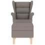 Sillón mecedora con taburete tela gris taupe en Sillones | Comprar online en Foru.es