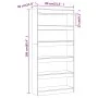 Estantería/divisor madera ingeniería gris hormigón 80x30x166 cm de vidaXL, Librerías y estanterías - Ref: Foro24-811722, Prec...