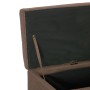 Banco con espacio de almacenaje 116 cm poliéster marrón en Bancos para recibidores y almacenamiento | Comprar online en Foru.es