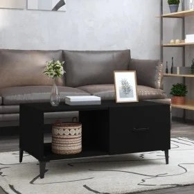 Mesa de centro madera contrachapada negro 90x50x40 cm de vidaXL, Mesas de centro - Ref: Foro24-812664, Precio: 63,83 €, Descu...