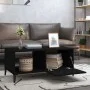 Mesa de centro madera contrachapada negro 90x50x40 cm de vidaXL, Mesas de centro - Ref: Foro24-812664, Precio: 63,83 €, Descu...