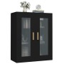 Armario de pared colgante negro 69,5x34x90 cm de vidaXL, Aparadores - Ref: Foro24-812277, Precio: 75,84 €, Descuento: %