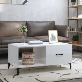 Couchtisch aus glänzend weißem Sperrholz, 90 x 50 x 40 cm von vidaXL, Couchtisch - Ref: Foro24-812669, Preis: 46,48 €, Rabatt: %