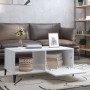 Mesa de centro madera contrachapada blanco brillo 90x50x40 cm de vidaXL, Mesas de centro - Ref: Foro24-812669, Precio: 46,48 ...