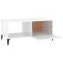 Mesa de centro madera contrachapada blanco brillo 90x50x40 cm de vidaXL, Mesas de centro - Ref: Foro24-812669, Precio: 46,48 ...