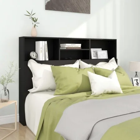 Mueble cabecero negro 140x19x103,5 cm de vidaXL, Cabeceros y pies de cama - Ref: Foro24-811863, Precio: 70,70 €, Descuento: %