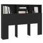 Mueble cabecero negro 140x19x103,5 cm de vidaXL, Cabeceros y pies de cama - Ref: Foro24-811863, Precio: 70,70 €, Descuento: %