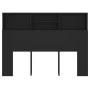 Mueble cabecero negro 140x19x103,5 cm de vidaXL, Cabeceros y pies de cama - Ref: Foro24-811863, Precio: 70,70 €, Descuento: %