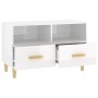 Mueble de TV madera contrachapada blanco brillo 80x36x50 cm de vidaXL, Muebles TV - Ref: Foro24-812588, Precio: 68,24 €, Desc...