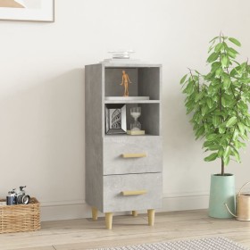 Aparador de madera contrachapada gris hormigón 34,5x34x90 cm de vidaXL, Aparadores - Ref: Foro24-812361, Precio: 57,54 €, Des...