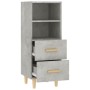 Aparador de madera contrachapada gris hormigón 34,5x34x90 cm de vidaXL, Aparadores - Ref: Foro24-812361, Precio: 57,54 €, Des...