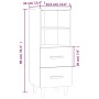 Aparador de madera contrachapada gris hormigón 34,5x34x90 cm de vidaXL, Aparadores - Ref: Foro24-812361, Precio: 57,54 €, Des...
