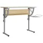 Mesa de dibujo madera y acero gris y roble 110x53x(58-87) cm de vidaXL, Escritorios - Ref: Foro24-340930, Precio: 72,33 €, De...