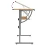 Mesa de dibujo madera y acero gris y roble 110x53x(58-87) cm de vidaXL, Escritorios - Ref: Foro24-340930, Precio: 72,33 €, De...