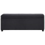 Banco con espacio de almacenaje 116 cm poliéster negro en Bancos para recibidores y almacenamiento | Comprar online en Foru.es