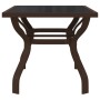 Mesa de jardín acero y vidrio marrón y negro 140x70x70 cm de vidaXL, Mesas de jardín - Ref: Foro24-318772, Precio: 176,55 €, ...