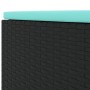 Set muebles de jardín 6 piezas y cojines ratán sintético negro en Conjuntos de jardín | Comprar online en Foru.es